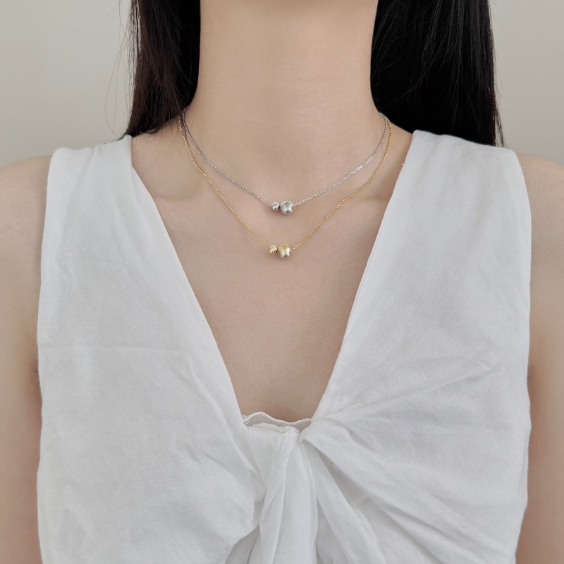925 Sterling Silver 14K Cubic Zirconia Necklace - Image 3