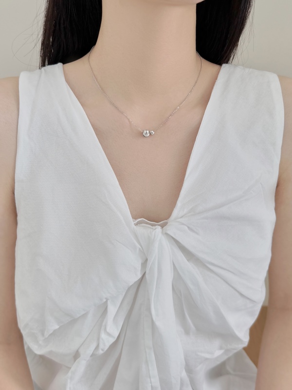 925 Sterling Silver 14K Cubic Zirconia Necklace - Image 5