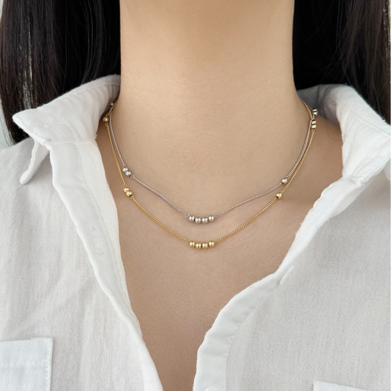 925 Sterling Silver 18K Gold Plated Necklace - Image 2