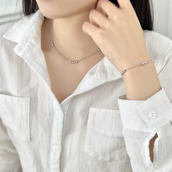 925 Sterling Silver 18K Gold Plated Necklace - Image 5