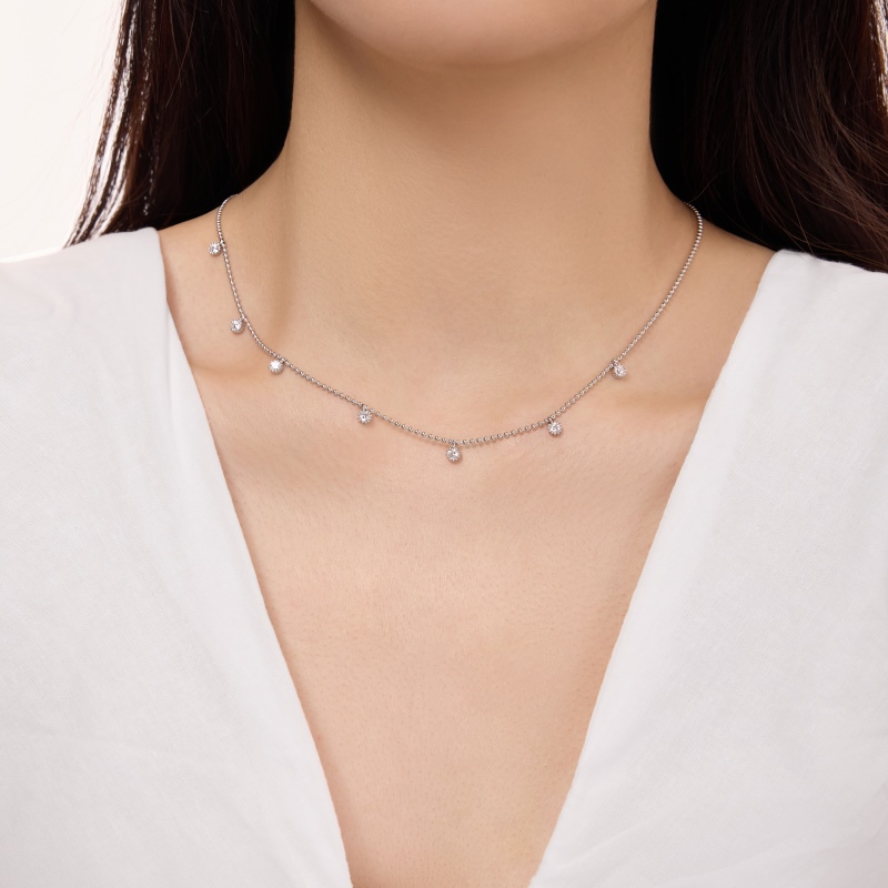 925 Sterling Silver 18K Gold Plated Cubic Zirconia Necklace - Image 3