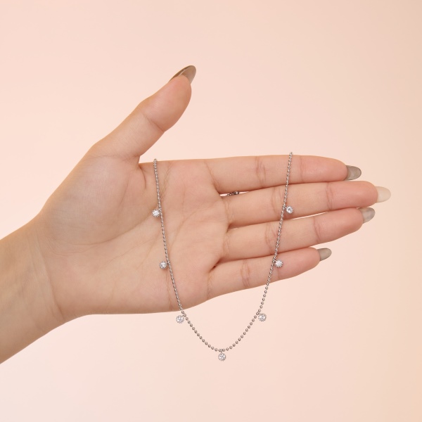 925 Sterling Silver Cubic Zirconia Necklace - Image 5
