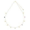 925 Sterling Silver 18K Gold Plated Cubic Zirconia Necklace