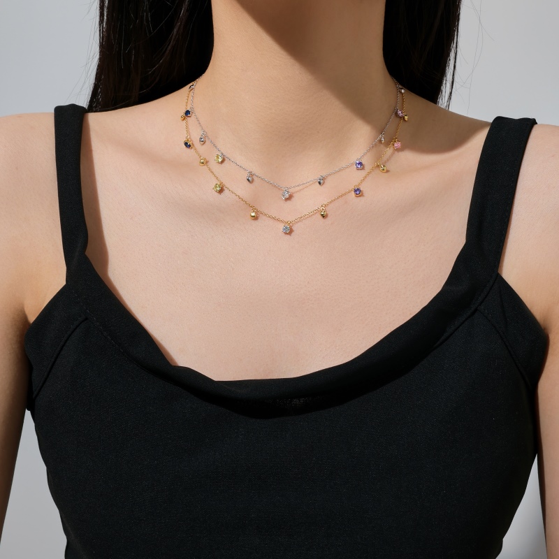 925 Sterling Silver Cubic Zirconia Necklace - Image 2