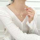 925 Sterling Silver 18K Gold Plated Cubic Zirconia Necklace