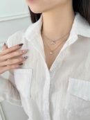 925 Sterling Silver 14K Plated Cubic Zirconia Necklace