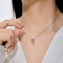 925 Sterling Silver Cubic Zirconia Heart Necklace