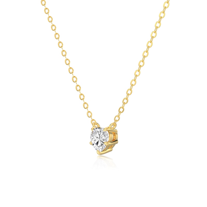 925 Sterling Silver 18K Gold Plated Cubic Zirconia Necklace - Image 3