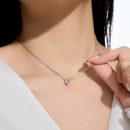 925 Sterling Silver Cubic Zirconia Heart Necklace