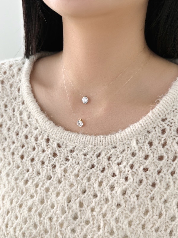925 Sterling Silver 18K Gold Plated Cubic Zirconia Necklace - Image 4