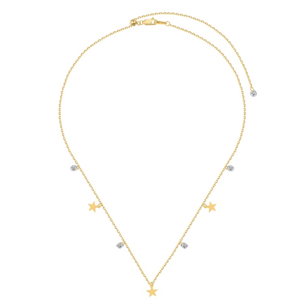 925 Sterling Silver 18K Gold Plated Cubic Zirconia Necklace - Image 4