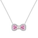 925 Sterling Silver Cubic Zirconia Heart Necklace