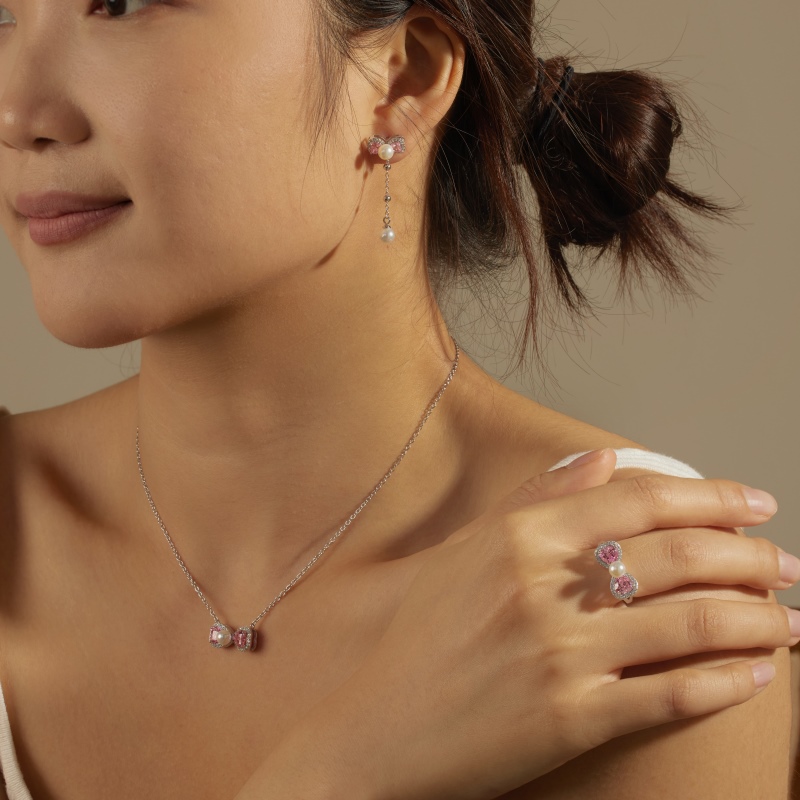 925 Sterling Silver Cubic Zirconia Heart Necklace - Image 3