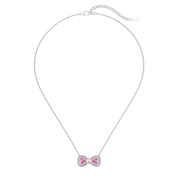 925 Sterling Silver Cubic Zirconia Heart Necklace - Image 5