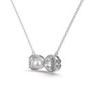 925 Sterling Silver Cubic Zirconia Heart Necklace