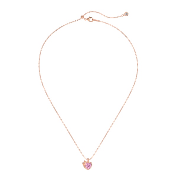925 Sterling Silver Cubic Zirconia Heart Necklace - Image 4