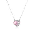 925 Sterling Silver Cubic Zirconia Heart Necklace