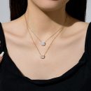 925 Sterling Silver 18K Gold Plated Cubic Zirconia Necklace