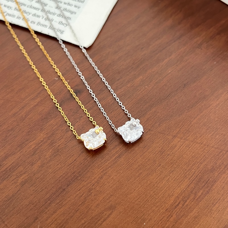 925 Sterling Silver Cubic Zirconia Necklace - Image 3