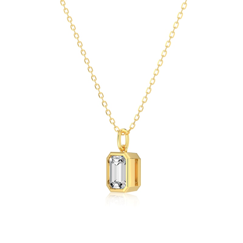 925 Sterling Silver 18K Gold Plated Cubic Zirconia Necklace - Image 2