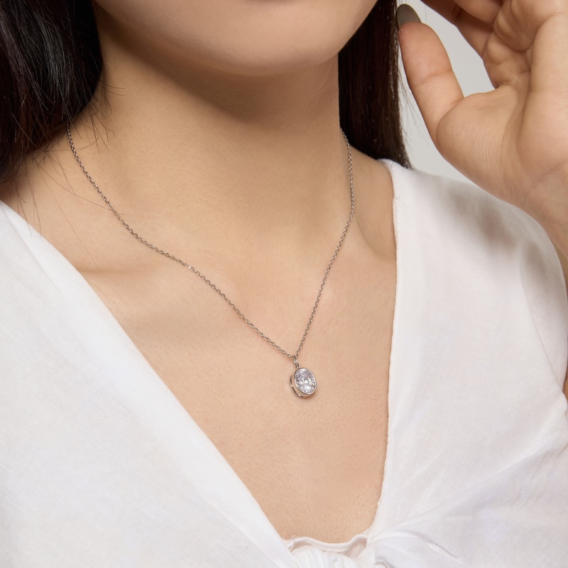 925 Sterling Silver Cubic Zirconia Necklace