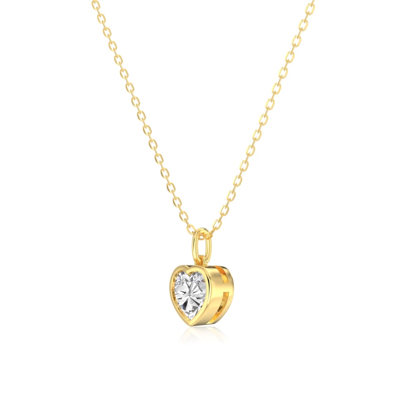 925 Sterling Silver 18K Gold Plated Cubic Zirconia Necklace - Image 3