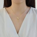 925 Sterling Silver 18K Gold Plated Cubic Zirconia Necklace