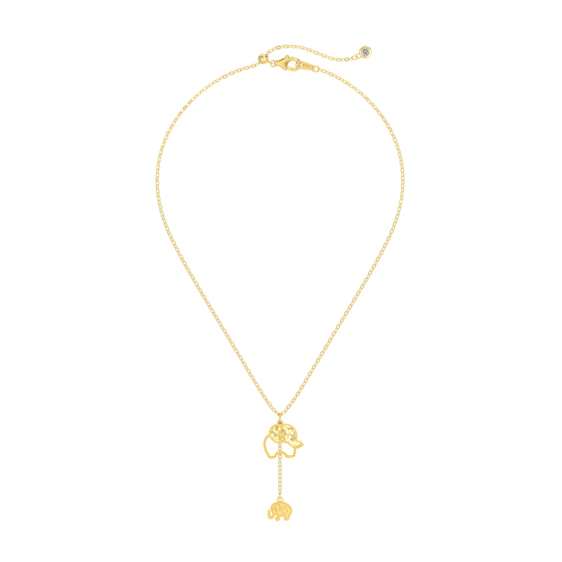 925 Sterling Silver 18K Gold Plated Cubic Zirconia Necklace - Image 2