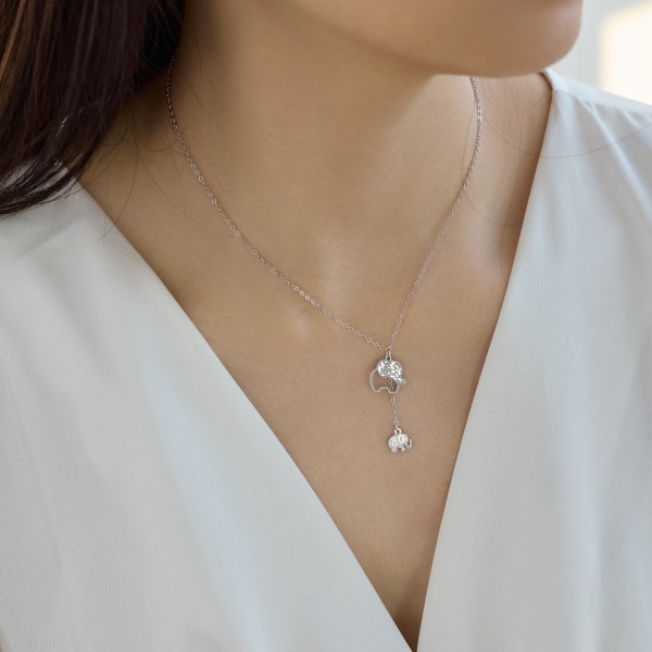 925 Sterling Silver 18K Gold Plated Cubic Zirconia Necklace - Image 4
