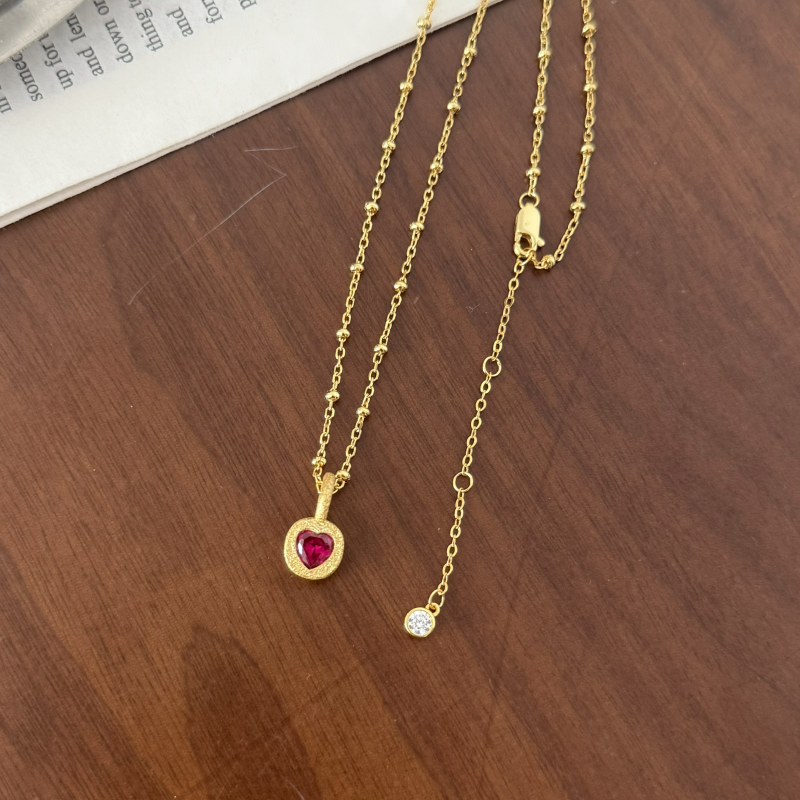 925 Sterling Silver 18K Gold Plated Cubic Zirconia Necklace