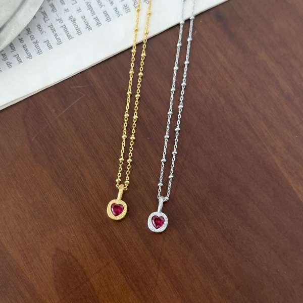 925 Sterling Silver 18K Gold Plated Cubic Zirconia Necklace - Image 5