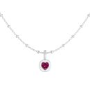 925 Sterling Silver Cubic Zirconia Heart Necklace