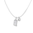 925 Sterling Silver 18K Gold Plated Cubic Zirconia Necklace