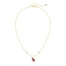 925 Sterling Silver 18K Gold Plated Cubic Zirconia Necklace
