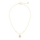 925 Sterling Silver 18K Gold Plated Cubic Zirconia Necklace