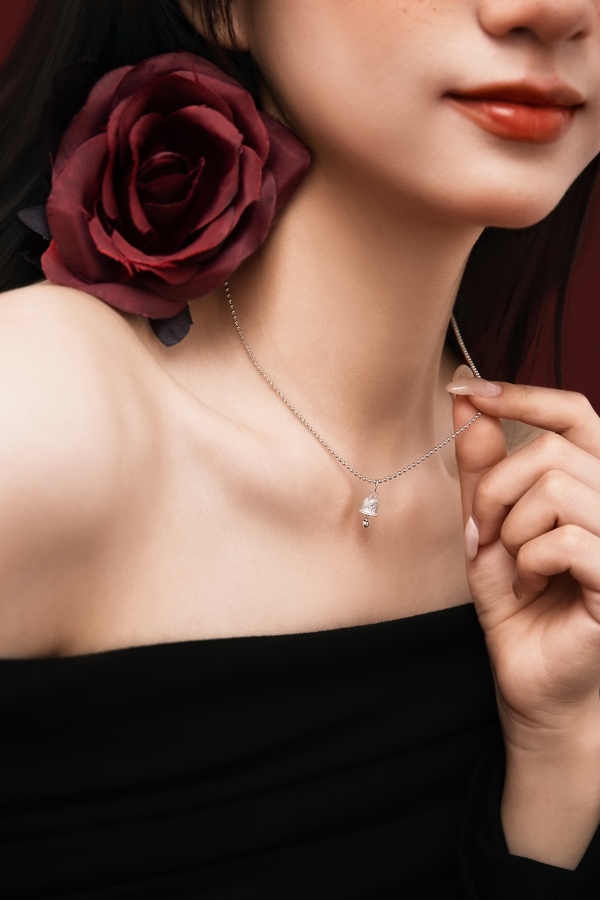 925 Sterling Silver 18K Gold Plated Cubic Zirconia Necklace - Image 5