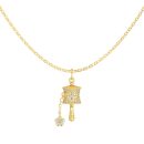 925 Sterling Silver 18K Gold Plated Cubic Zirconia Necklace