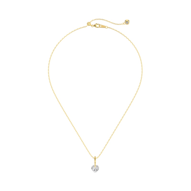925 Sterling Silver 18K Gold Plated Cubic Zirconia Necklace