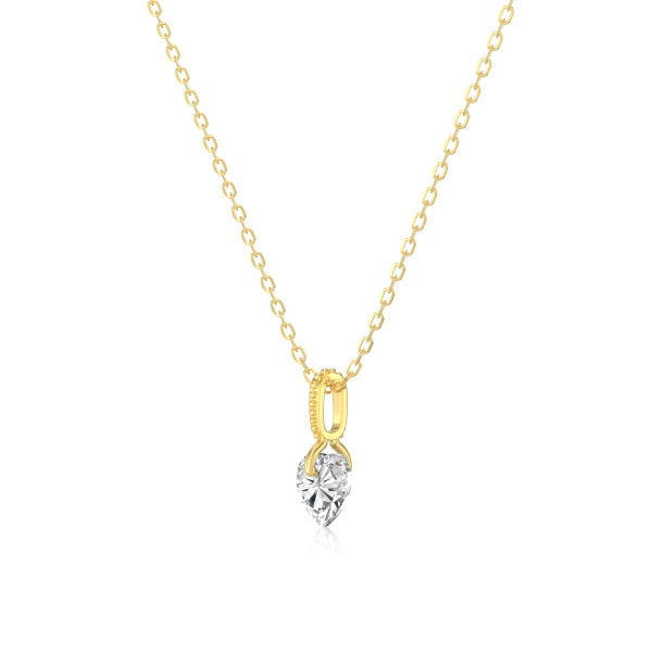925 Sterling Silver 18K Gold Plated Cubic Zirconia Necklace - Image 5