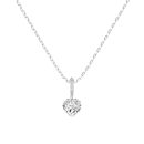 925 Sterling Silver Cubic Zirconia Heart Necklace