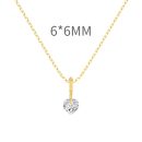 925 Sterling Silver 18K Gold Plated Cubic Zirconia Necklace
