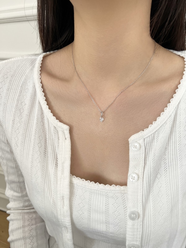 925 Sterling Silver 18K Gold Plated Cubic Zirconia Necklace - Image 5