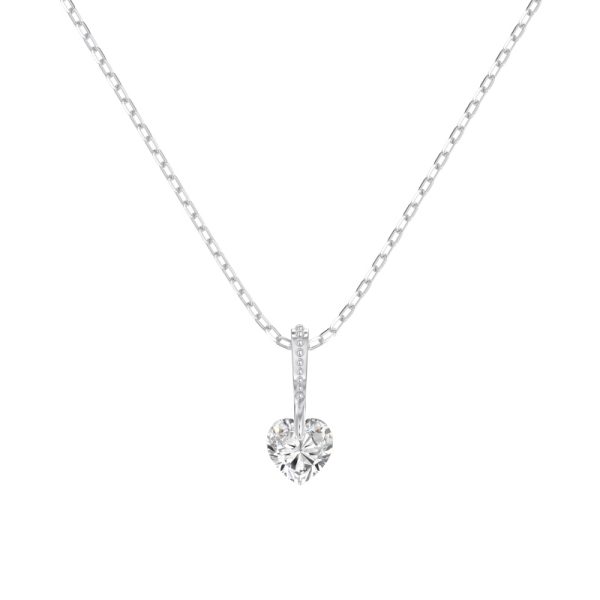 925 Sterling Silver Cubic Zirconia Heart Necklace