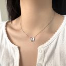 925 Sterling Silver Cubic Zirconia Marquise Cut Necklace