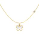 925 Sterling Silver 18K Gold Plated Cubic Zirconia Necklace