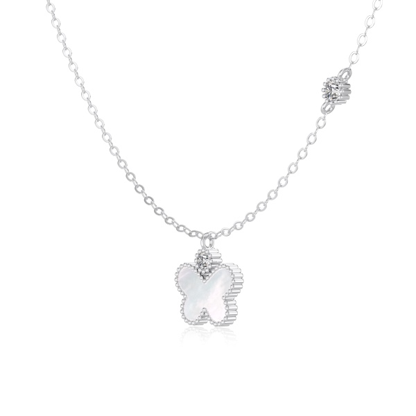 925 Sterling Silver Cubic Zirconia Necklace - Image 4