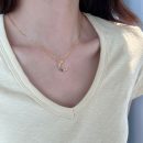 925 Sterling Silver 18K Gold Plated Cubic Zirconia Necklace