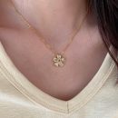925 Sterling Silver 18K Gold Plated Cubic Zirconia Necklace