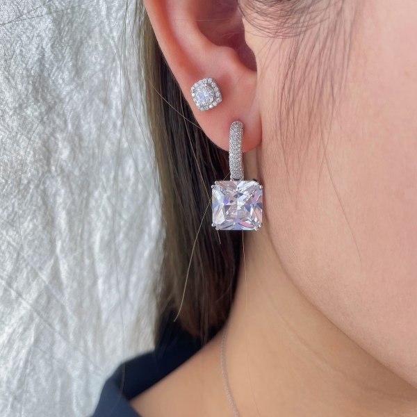 925 Sterling Silver Cubic Zirconia Earrings - Image 3