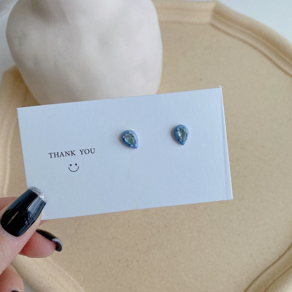 925 Sterling Silver Cubic Zirconia Pear Cut Earrings - Image 5